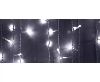 Гирлянда Занавес 1 x 9 м Белый 220В, 900 LED, Провод Прозрачный ПВХ, IP54