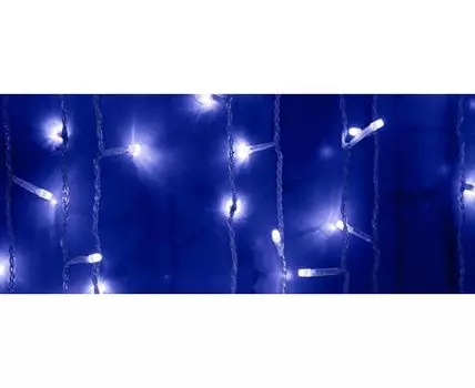Гирлянда Занавес 1 x 9 м Синий 220В, 900 LED, Провод Прозрачный ПВХ, IP54