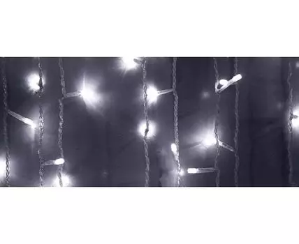 Гирлянда Занавес 2 x 1 м Белый 220В, 200 LED, Провод Прозрачный ПВХ, IP54