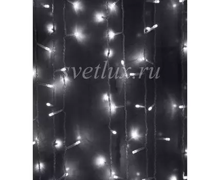 Гирлянда Занавес 2 x 2 м Белый 220В, 400 LED, Провод Прозрачный ПВХ, IP54