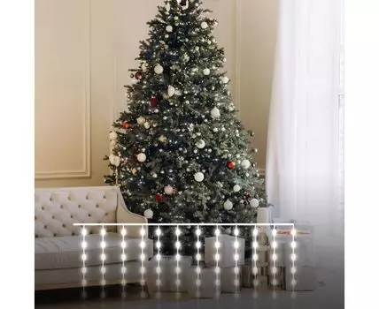 Гирлянда занавес "роса" белый 2*2,6М IP20 200-006