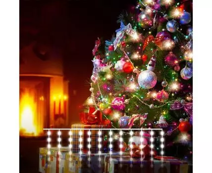 Гирлянда занавес роса мульти 2x2,6М IP20 Eurosvet 200-006