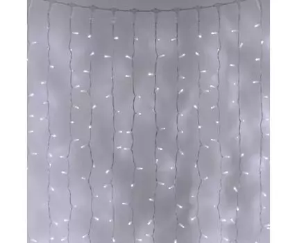 Гирлянда Занавес с Колпачком 2 x 3 м Белый 220В, 600 LED, Провод Прозрачный ПВХ, IP65