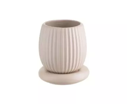Горшок цветочный кремового цвета Edge (Бежевый, 14,5)
