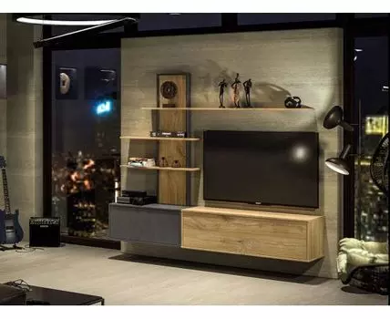 Гостиная Дакота (Прямые, Серый, 2 метра)