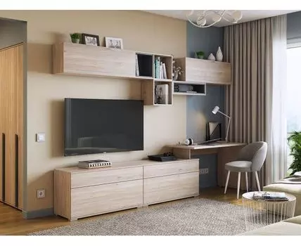 Гостиная Лайк (Прямые, Серый, 3,5 метра)