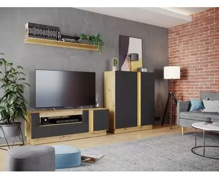 Гостиная Модо (Прямые, Черный)