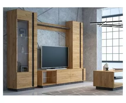 Готовые гостиные Арчи дуб золотой craft / камень темный U3705 комплектация 2