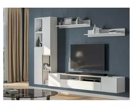 Готовые гостиные Валенсия комплектация 4 белый текстурный