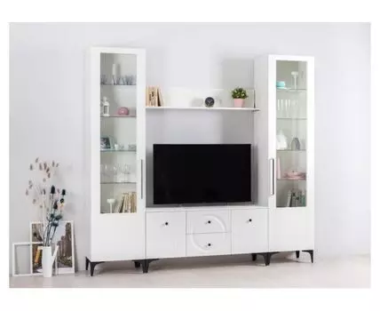 Готовые гостиные Вестра белый шагрень комплектация 3