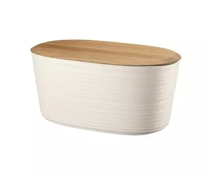 Хлебница с бамбуковой крышкой Tierra (Белый, 39,2)