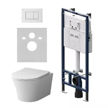 IS100201.DX35C1700 Инсталляция с подвесным унитазом с сиденьем микролифт и клавишей