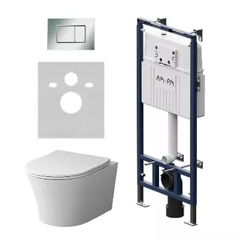IS100251.DX35C1700 Инсталляция с подвесным унитазом с сиденьем микролифт и клавишей