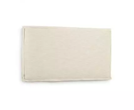 Изголовье из льняной ткани белого цвета Tanit со съемным чехлом 206 x 106 см
