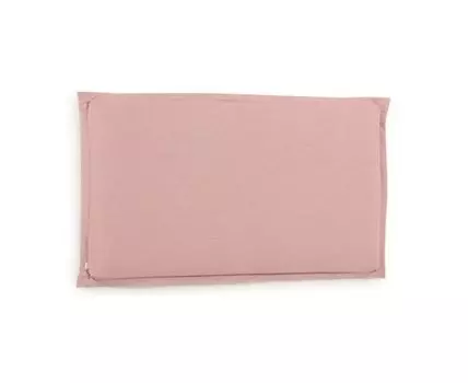 Изголовье из льняной ткани розового цвета Tanit со съемным чехлом 206 x 106 см