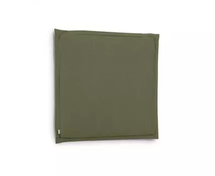 Изголовье из льняной ткани зеленого цвета Tanit со съемным чехлом 106 x 106 см