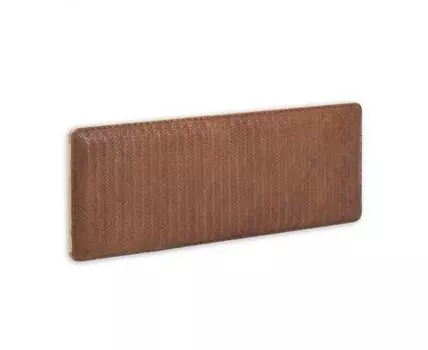 Изголовье кровати Natesa из массива тика и кожи 163 x 60 см