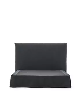 Jaira Кровать антрацитового цвета со съемным чехлом для матраса размером 160 х 200