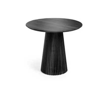 Jeanette Круглый стол из белого кедра черного цвета 90 см