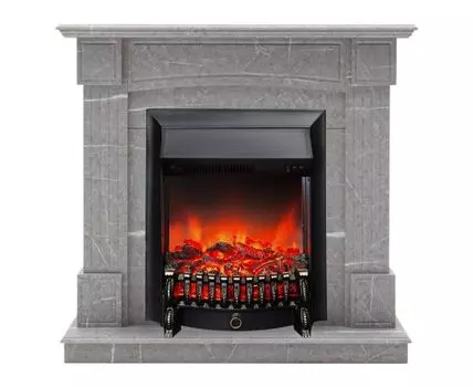 Электрокамин ANDREA STD GR с очагом Fobos Lux Black