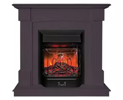 Электрокамин Andrea STD GR с очагом Majestic Lux Brass