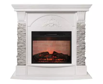 Электрокамин Athena GR WT с очагом Irvine 24