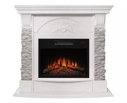 Электрокамин Athena GR WT с очагом Kendal 24