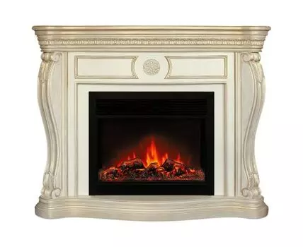 Электрокамин Barcelona 33 WT с очагом Moonblaze Deluxe Black