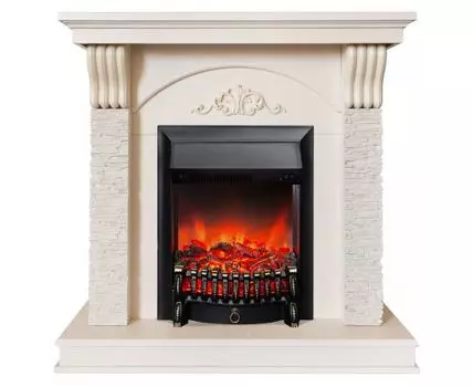 Электрокамин Corfino WT с очагом Fobos Lux Black