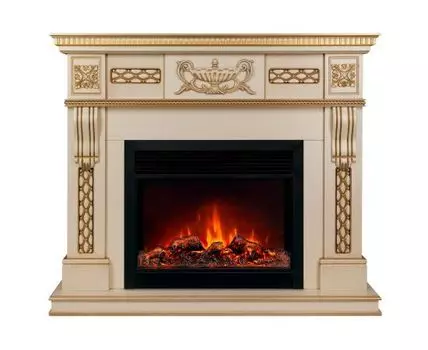 Электрокамин Corsica Lux 25,5/26 WT с очагом Moonblaze Deluxe Black