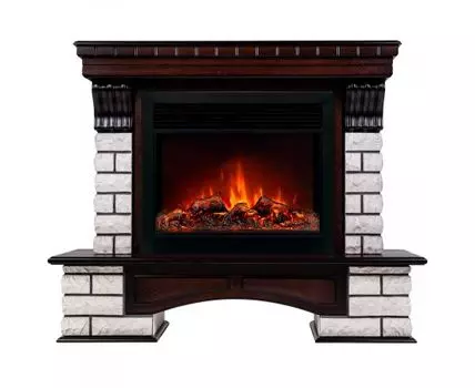 Электрокамин Country Rock 26 AO с очагом Moonblaze Deluxe Black