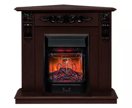 Электрокамин Dominica Corner DN с очагом Majestic Lux Black RC