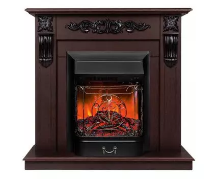 Электрокамин Dominica DN с очагом Majestic Lux Black