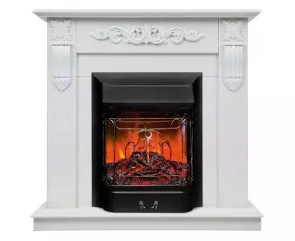 Электрокамин Dominica WT с очагом Majestic Lux Black