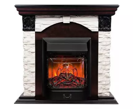 Электрокамин Dublin Lux AO с очагом Majestic Lux Black