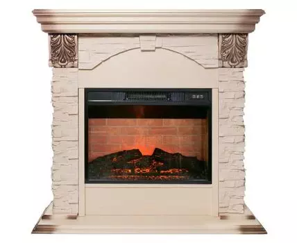 Электрокамин Dublin Lux WT с очагом Irvine 24