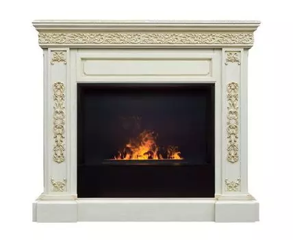 Электрокамин Ekaterina 26 WT с очагом 3D Cassette 630 Black Panel