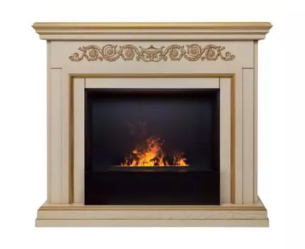 Электрокамин Leticia 26 WT-619G с очагом 3D Cassette 630 Black Panel