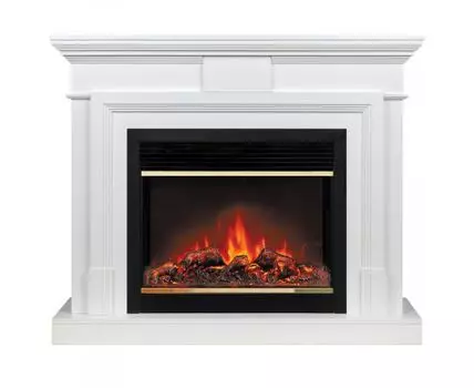 Электрокамин Marco 25,5/26 WT с очагом Moonblaze Deluxe Brass