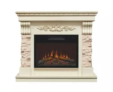 Электрокамин Marseilles Luxe 24 WT с очагом Kendal 24