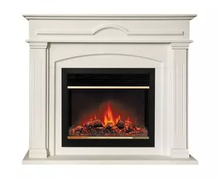 Электрокамин Mirra 26 WT с очагом Moonblaze Deluxe Brass