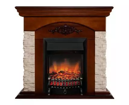 Электрокамин Neapolis NT с очагом Fobos Lux Black RC