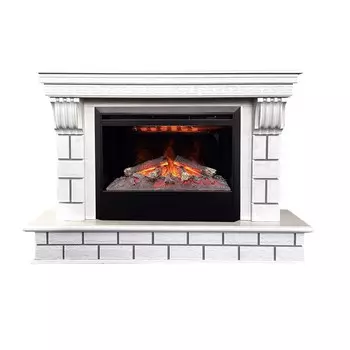 Электрокамин RealFlame Castle 26 WT с очагом 3D Helios 26 SBG