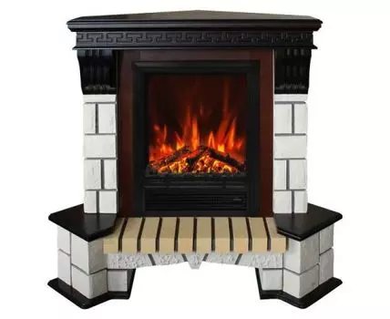 Электрокамин RealFlame Stone Coner AO с очагом Eugene