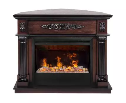 Электрокамин Silvia Corner 26 AO с очагом 3D Helios 26 SBG