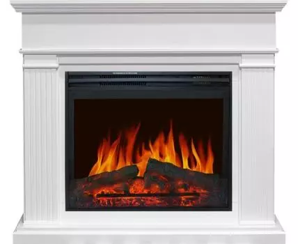 Каминокомплект Adagio - Белый с очагом Jupiter FX New