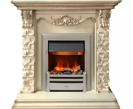 Каминокомплект Adriana - Cлоновая кость с очагом Chesford