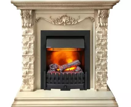 Каминокомплект Adriana - Cлоновая кость с очагом Danville Black FB2