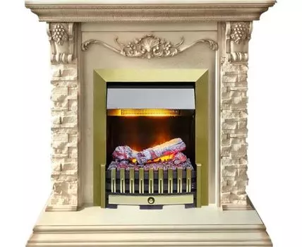 Каминокомплект Adriana - Cлоновая кость с очагом Danville Antique Brass FB2