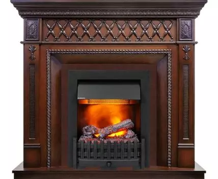 Каминокомплект Alexandria - Махагон коричневый антик с очагом Danville Black FB2
